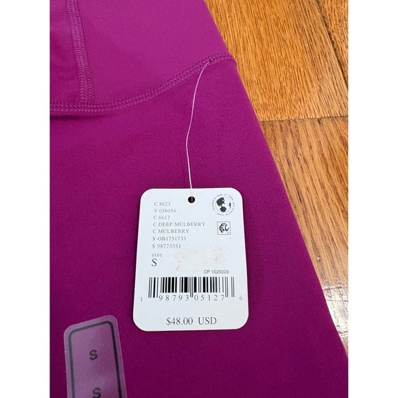 FP Free People Movement Purple Bike Shorts High Waisted Ribbed Size S NWT $48 - Picture 6 of 10